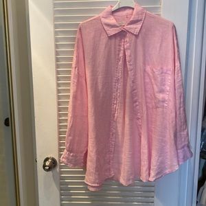 Baby pink linen shirt
